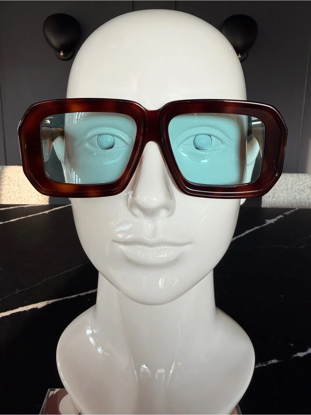 Loewe Oversized Square Tortoiseshell Frame Sunglasses - Brown